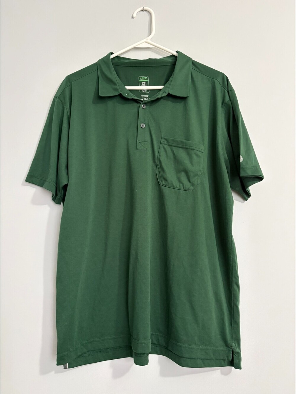 Stio Shirt Mens XL Green Polo Short Sleeve Outdoors Lightweight Casual Pocket